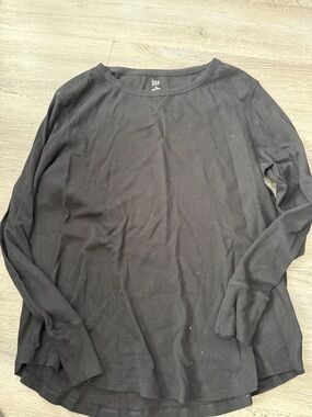 GAP Black Long Sleeve Thermal Tee